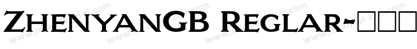 ZhenyanGB Reglar字体转换